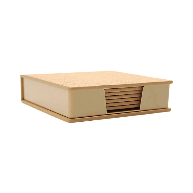 Full Grain Square Natural Mug Coasters