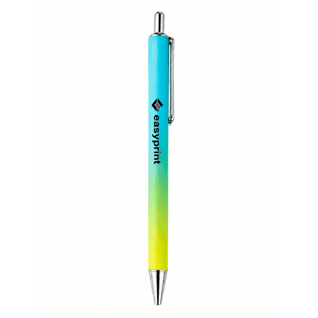 Gradient Push Button Plastic Ball Pen